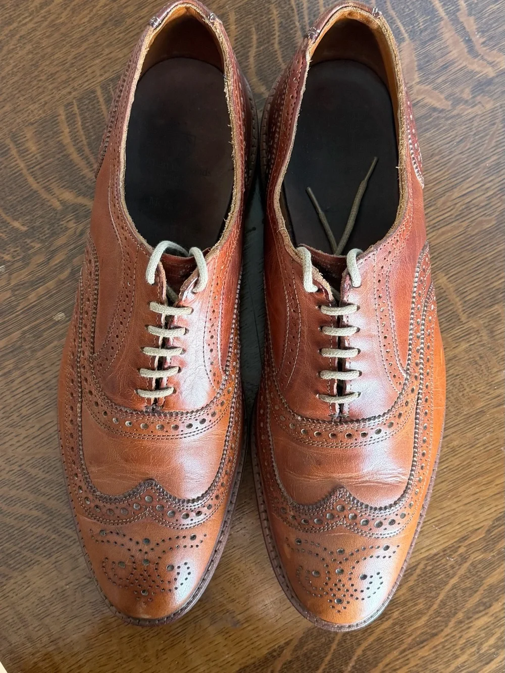Allen Edmonds McTavish 4035 Brown Leather Wingtip Oxford Men’s 12 D Made in USA
